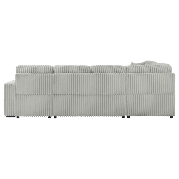 English Elm Thurston Corduroy Sleeper Sectional with Storage Chaise for Modern Living Rooms B062S02045