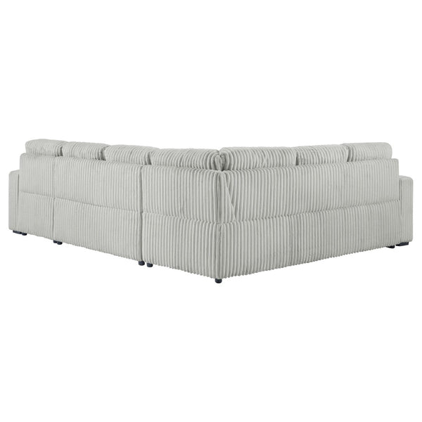 English Elm Thurston Corduroy Sleeper Sectional with Storage Chaise for Modern Living Rooms B062S02045