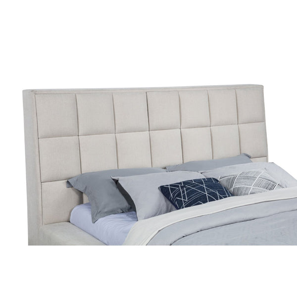 English Elm Oliver Tufted Upholstered Eastern King Bed with LED Lights and Built-In Storage Console B062S02049