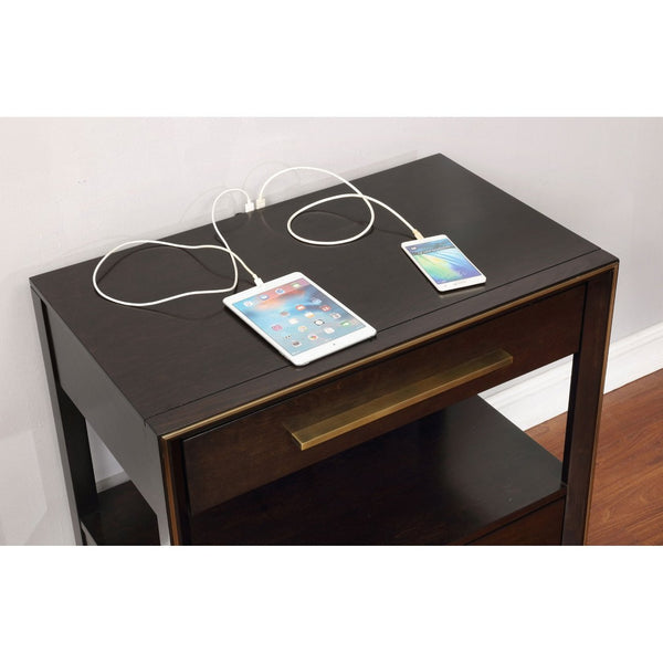 English Elm Prescott Eastern King Bedroom Set Velvet Tufted Headboard Gold Hardware Dark Wood Smoked Peppercorn B062S02059