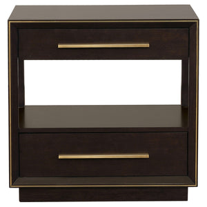 English Elm Prescott Eastern King Bedroom Set Velvet Tufted Headboard Gold Hardware Dark Wood Smoked Peppercorn B062S02059