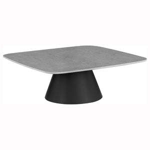 English Elm Duncan Nesting Coffee Table Set Concrete Look Matte Black Bases Modern Living Room B062S02062