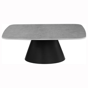 English Elm Duncan Nesting Coffee Table Set Concrete Look Matte Black Bases Modern Living Room B062S02062