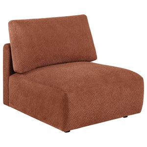 English Elm Logan Five Piece Chenille Modular Sectional for Open Concept Contemporary Living Rooms B062S02068