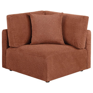 English Elm Logan Six Piece Chenille Modular Sectional for Spacious Living Room Comfort B062S02069