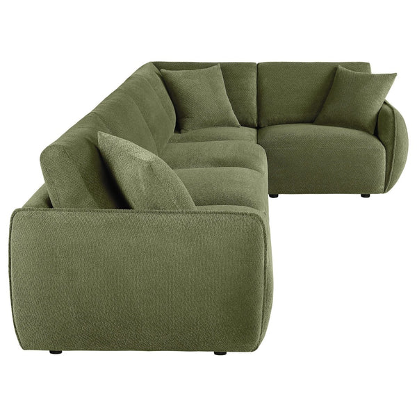 English Elm Logan Five Piece Modular Sectional Chenille Sofa for Contemporary Living Rooms B062S02070