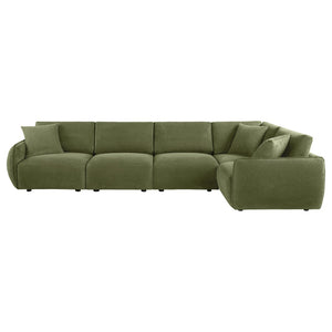 English Elm Logan Five Piece Modular Sectional Chenille Sofa for Contemporary Living Rooms B062S02070
