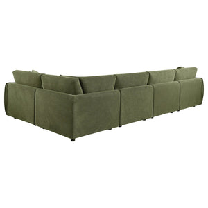 English Elm Logan Five Piece Modular Sectional Chenille Sofa for Contemporary Living Rooms B062S02070