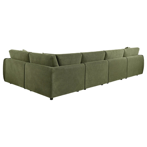 English Elm Logan Five Piece Modular Sectional Chenille Sofa for Contemporary Living Rooms B062S02070