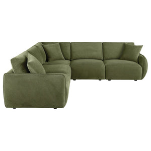English Elm Logan Five Piece Modular Sectional Chenille Sofa for Contemporary Living Rooms B062S02070