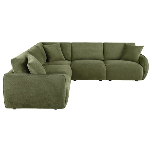 English Elm Logan Five Piece Modular Sectional Chenille Sofa for Contemporary Living Rooms B062S02070