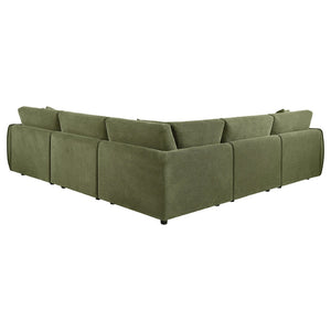 English Elm Logan Five Piece Modular Sectional Chenille Sofa for Contemporary Living Rooms B062S02070
