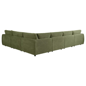 English Elm Logan Chenille Six Piece Modular Sectional Sofa with Plush Foam Seats for Living Rooms B062S02071