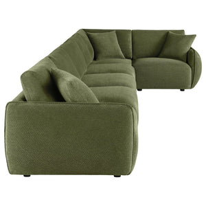 English Elm Logan Chenille Six Piece Modular Sectional Sofa with Plush Foam Seats for Living Rooms B062S02071