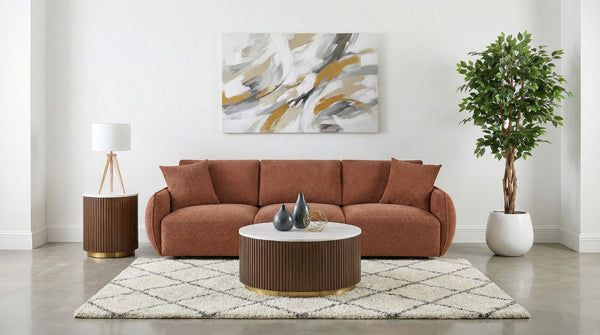 English Elm Logan Three Seat Modular Sofa in Chenille with Slim Track Arms for Modern Living B062S02072
