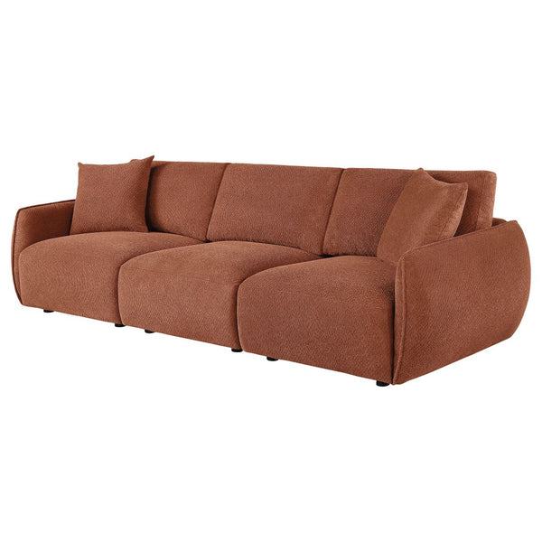 English Elm Logan Three Seat Modular Sofa in Chenille with Slim Track Arms for Modern Living B062S02072