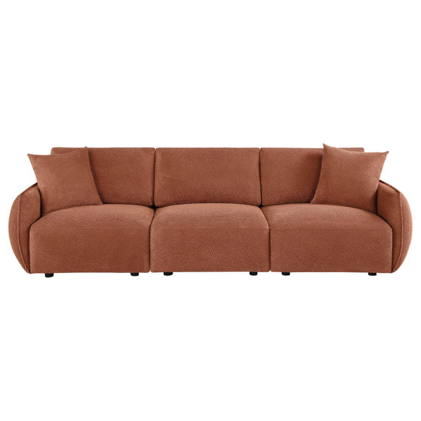 English Elm Logan Three Seat Modular Sofa in Chenille with Slim Track Arms for Modern Living B062S02072