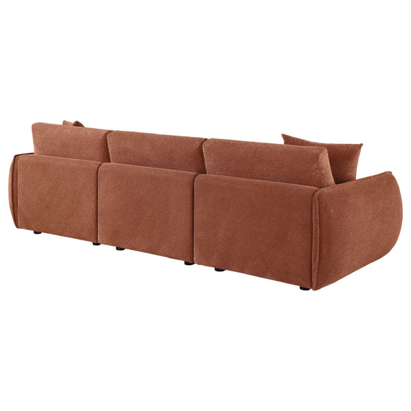 English Elm Logan Three Seat Modular Sofa in Chenille with Slim Track Arms for Modern Living B062S02072