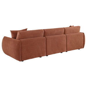 English Elm Logan Three Seat Modular Sofa in Chenille with Slim Track Arms for Modern Living B062S02072