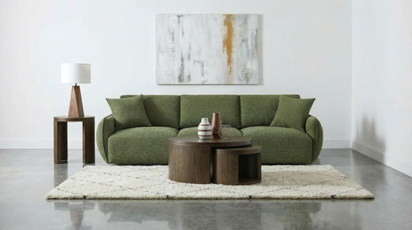 English Elm Logan Chenille Modular Sofa Three Seat Low Profile Contemporary Living Room B062S02073