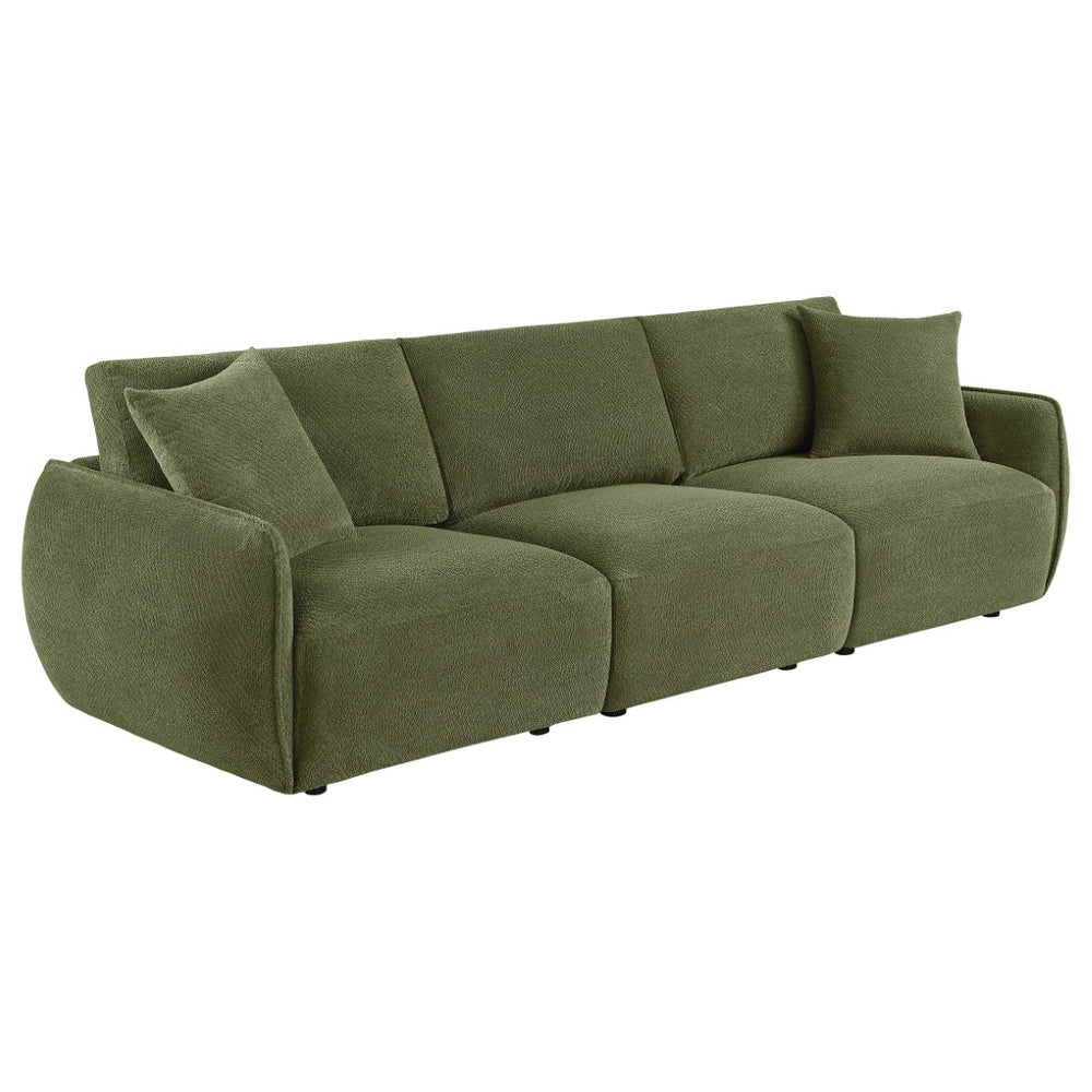 English Elm Logan Chenille Modular Sofa Three Seat Low Profile Contemporary Living Room B062S02073