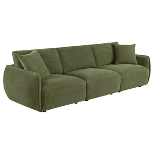 English Elm Logan Chenille Modular Sofa Three Seat Low Profile Contemporary Living Room B062S02073