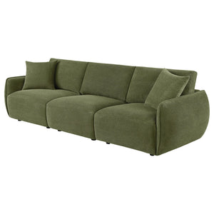 English Elm Logan Chenille Modular Sofa Three Seat Low Profile Contemporary Living Room B062S02073