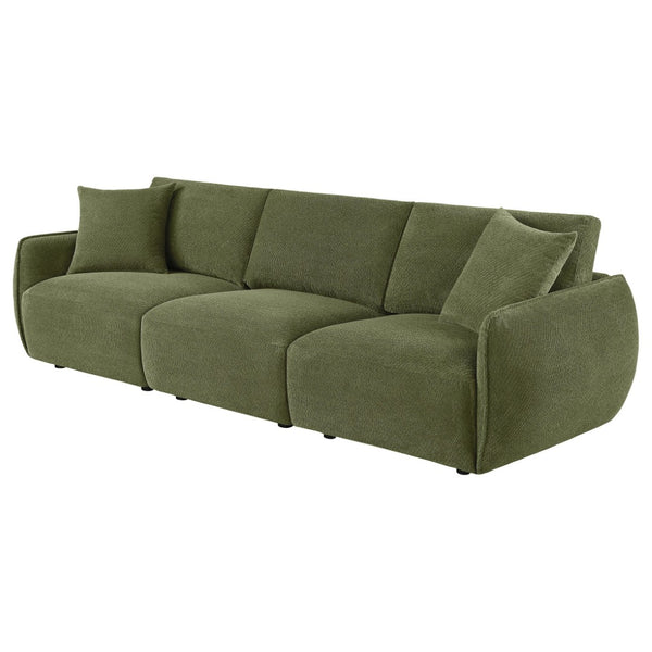 English Elm Logan Chenille Modular Sofa Three Seat Low Profile Contemporary Living Room B062S02073