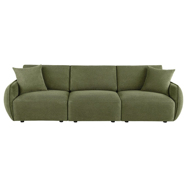 English Elm Logan Chenille Modular Sofa Three Seat Low Profile Contemporary Living Room B062S02073