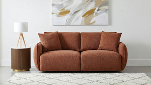 English Elm Logan Chenille Modular Loveseat Two Seat Contemporary Sofa with Foam Cushions B062S02074