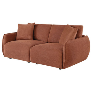 English Elm Logan Chenille Modular Loveseat Two Seat Contemporary Sofa with Foam Cushions B062S02074