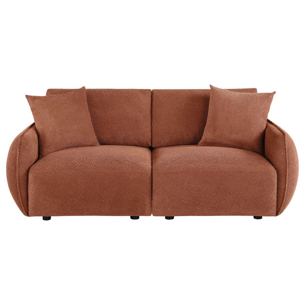 English Elm Logan Chenille Modular Loveseat Two Seat Contemporary Sofa with Foam Cushions B062S02074