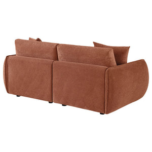 English Elm Logan Chenille Modular Loveseat Two Seat Contemporary Sofa with Foam Cushions B062S02074