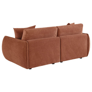 English Elm Logan Chenille Modular Loveseat Two Seat Contemporary Sofa with Foam Cushions B062S02074