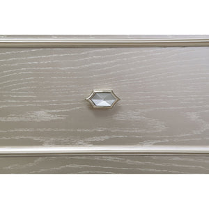 English Elm Colwood Nine Drawer Dresser with Beveled Mirror Silver Oak Glam Bedroom Storage B062S02077