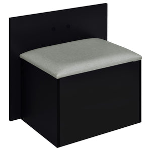 English Elm Kerr Glam Makeup Vanity Set with LED Mirror Tempered Glass Top and Upholstered Stool B062S02085
