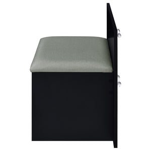 English Elm Kerr Glam Makeup Vanity Set with LED Mirror Tempered Glass Top and Upholstered Stool B062S02085