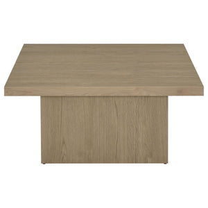 English Elm Eldridge Square Two Piece Coffee and End Table Set for Modern Living Rooms Latte B062S02086