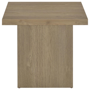 English Elm Eldridge Square Two Piece Coffee and End Table Set for Modern Living Rooms Latte B062S02086