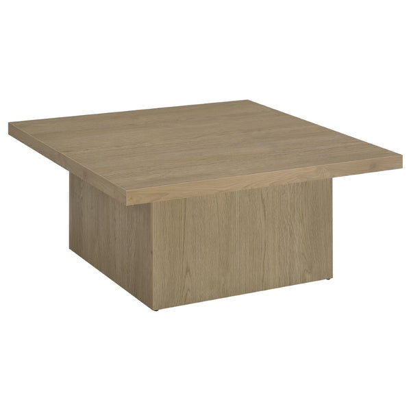 English Elm Eldridge Square Two Piece Coffee and End Table Set for Modern Living Rooms Latte B062S02086