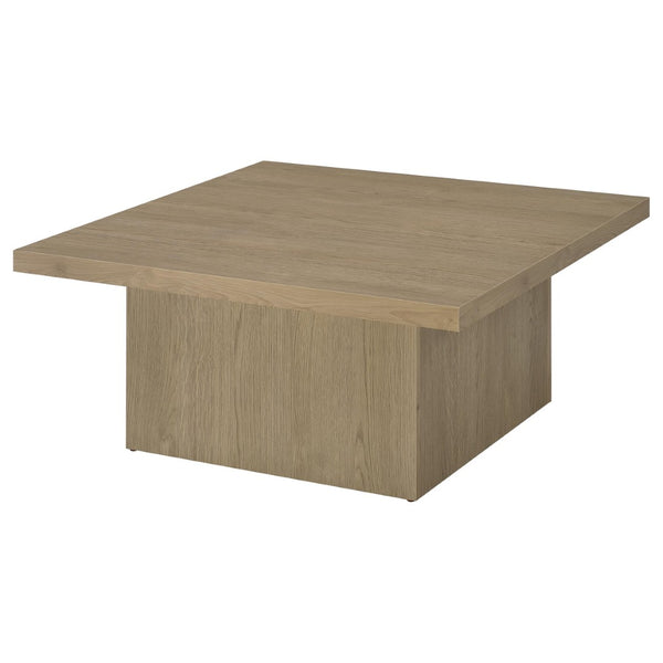 English Elm Eldridge Square Two Piece Coffee and End Table Set for Modern Living Rooms Latte B062S02086