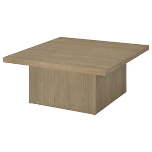 English Elm Eldridge Square Coffee Table Set with Matching End Tables for Modern Living Rooms Latte B062S02087