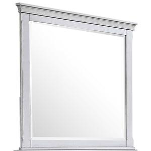 English Elm Lockeford Farmhouse Dresser with Mirror Soft Close Drawers Distressed White Finish B062S02091