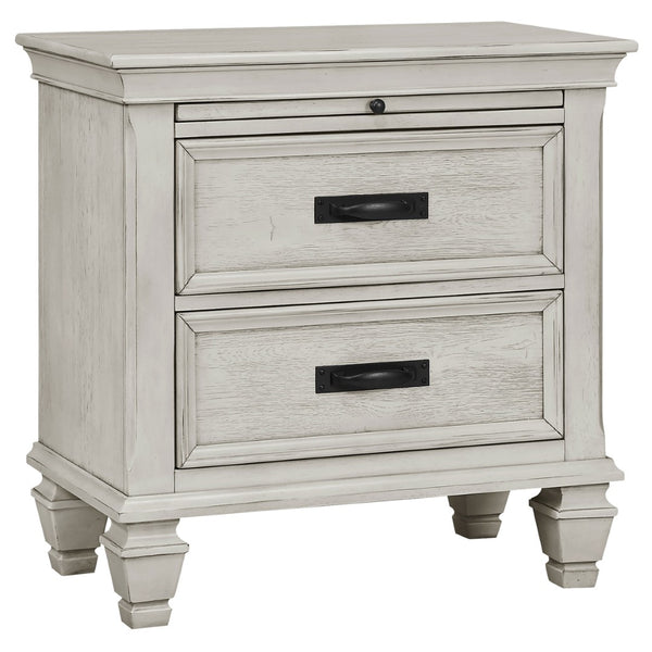 English Elm Lockeford Coastal Farmhouse Four Piece Bedroom Set with Wire Brushed Distressed Finish B062S02094