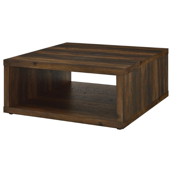 English Elm Hermosa Dark Pine 3 Piece Coffee and End Table Set with Open Shelf Storage B062S02096