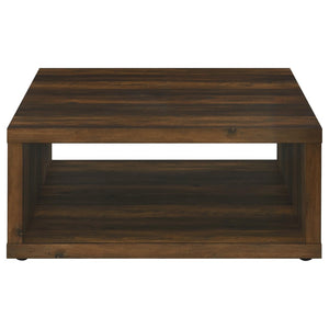 English Elm Hermosa Dark Pine 3 Piece Coffee and End Table Set with Open Shelf Storage B062S02096