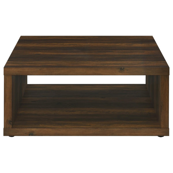 English Elm Hermosa Dark Pine 3 Piece Coffee and End Table Set with Open Shelf Storage B062S02096