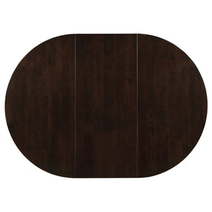 English Elm Gianna Cappuccino Oval Dining Set with Upholstered Chairs for Cozy Intimate Gatherings B062S02097