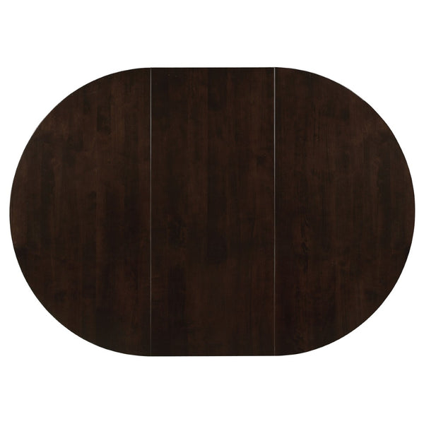 English Elm Gianna Cappuccino Oval Dining Set with Upholstered Chairs for Cozy Intimate Gatherings B062S02097