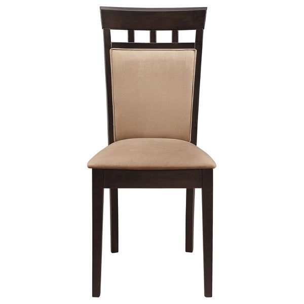 English Elm Gianna Cappuccino Oval Dining Set with Upholstered Chairs for Cozy Intimate Gatherings B062S02097